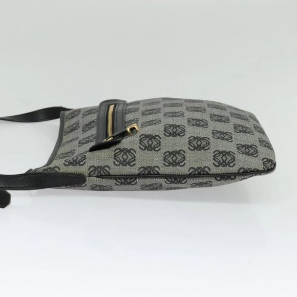 LOEWE anagram Shoulder Bag PVC Gray Gold Auth yk18308 - Picture 4 of 14